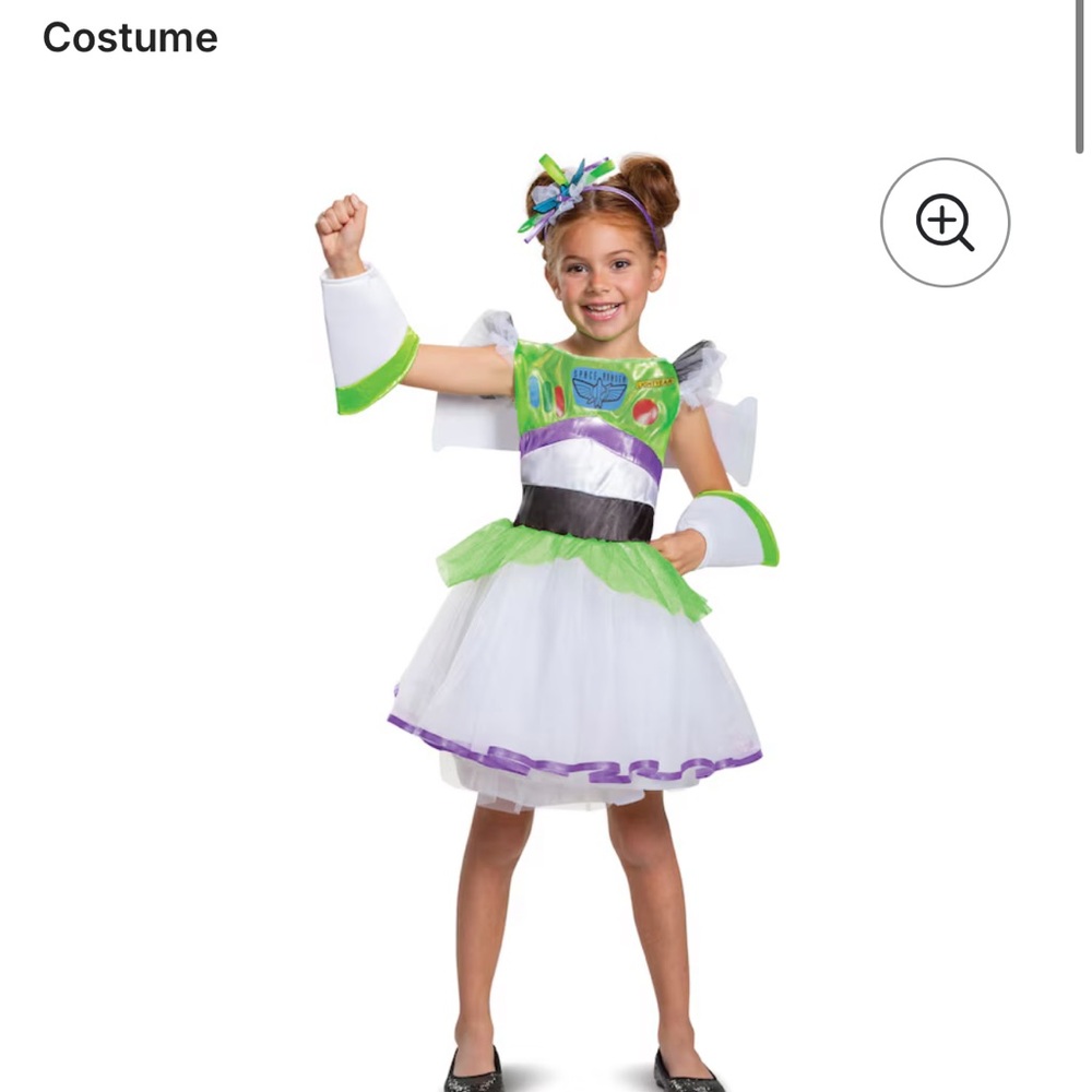 Girls Toy Story Buzz Lightyear Tutu Costume dress + accessories Size Medium 7/8